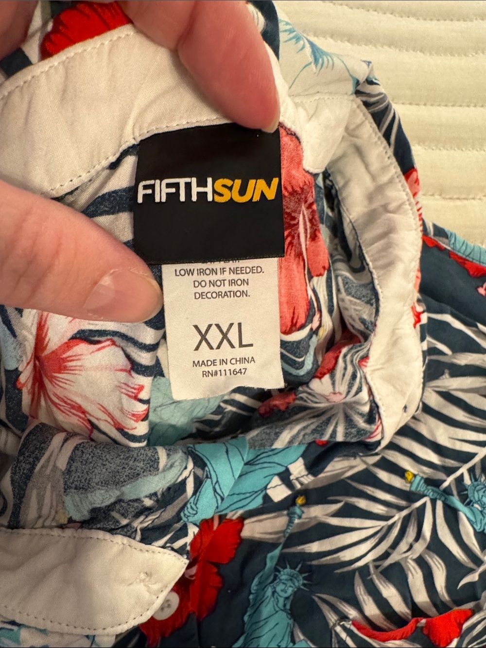 Fifth Sun Navy Button-Down Shirt with Red & Teal Floral Print - Picture 2 of 4